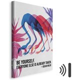  Slika - Colorful Flamingos - Inspirational Quote with Colorful Bird Silhouettes 40x60 Akustična | shoptok.hr