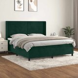  Krevet s oprugama i madracem tamnozeleni 180x200 cm baršunasti | shoptok.hr