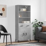  Visoka komoda siva betona 69,5x34x180 cm od konstruiranog drva Slike