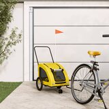 vidaXL Prikolica za bicikl za ljubimce žuta od tkanine i željeza | shoptok.hr