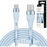  KRUGER&MATZ USB-A na USB-C silikonski kabl za punjenje, dužina 1 m, boja plava, model KM1268-1BL | Eponuda.com