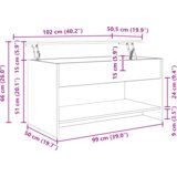  S policom s pohranom Staro drvo 102 x 50 x 52.5 cm Konstruirano drvo | shoptok.hr