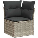  Vrtna garnitura - 9-dijelni set vrtnih sofa s jastučićima svijetlosive boje poli ratana | shoptok.hr