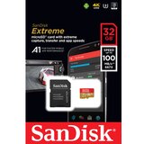 Sandisk Memorijska kartica Extreme microSDHC 32GB + SD Adapter + RescuePRO Deluxe 100MB/s A1 C10 V30 UHS-I U3 | Eponuda.com