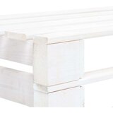 vidaXL Vrtni srednji kavč iz palet bela impregnirana borovina, (20971450) | Shoptok.si