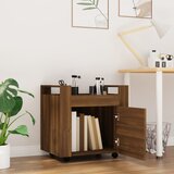 Kolica za radni stol boja smeđeg hrasta 60 x 45 x 60 cm drvena | Eponuda.ba