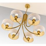 Jupiter 2098 - Luster na lancu ARTHUR 6xE27/15W/230V bela/zlatna/dekor mermera | Eponuda.com