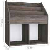  Stalak za dječje časopise sivi i hrast 71 x 30 x 78,5 cm drveni | shoptok.hr