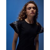 Sinsay Mini haljina od kombiniranih materijala s vezom na rukavu | shoptok.hr