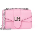 Shelvt Pink small shoulder bag with silver chain Cene