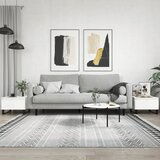 vidaXL Klubska mizica 2 kosa visok sijaj bela 50x46x35 cm inžen. les | Shoptok.si
