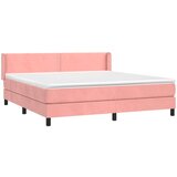  Box spring postelja z vzmetnico roza 180x200 cm žamet, (20893253) | Shoptok.si
