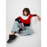 RELEVANCE Sweatshirt-RV-BL-8430.61P-white-navy blue Cene