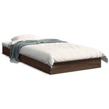 vidaXL Okvir za krevet smeđi hrast 75x190 cm konstruirano drvo Cijene