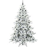  Umjetno božićno drvce s nogom Bijelo 240 cm PVC i čelik | shoptok.hr