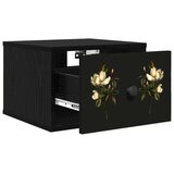  Wall-mounted noćni ormarić BREMEN Crni hrast 36 x 33 x 25 cm - Crni hrast Magnolijski uzorak 1 | shoptok.hr