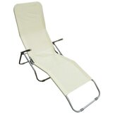 SUNFUN Ležalnik Sunfun Marissa (d 137 x š 63 x v 103 cm, aluminij in tekstil, bela/krem) Cene