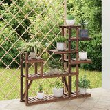vidaXL Stojalo za rastline 110x25x111 cm trden les jelke | Shoptok.si