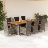  9-dijelni vrtni blagovaonski set sivi od poliratana | shoptok.hr