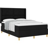 vidaXL Postelja z vzmetnico Črna 140x190 cm Tkanina, (22050140) | Shoptok.si