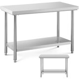 Royal Catering Stainless Steel Work Table with Shelf - 120 x 60 cm for Professional Kitchens, (21740308) | Shoptok.si