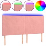  LED uzglavlje ružičasto 180x5x118/128 cm baršunasto | shoptok.hr