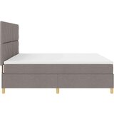 Box spring krevet Sivo-smeđa 200 x 200 cm tkanina | shoptok.hr