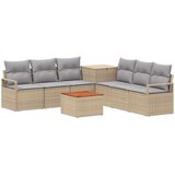  Set sofe 8 kom. Bež i svijetlo siva Poli Rattan i čelik | shoptok.hr