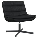  Vrtljiv stol Črna 63 x 75 x 76 cm Svetleč PU, (5000288931) | Shoptok.si