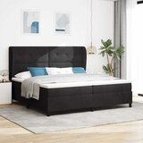  s opruga kutije s uzglavljem Crna 200 x 200 cm Baršun | shoptok.hr