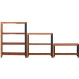vidaXL Knjižna polica 3 pcs Rjava 80 x 30 x 110 cm Trden akacijev les | Shoptok.si