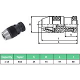 vidaXL Stezna glava za svrdla MT2-B16 s rasponom stezanja 13 mm | shoptok.hr