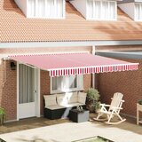  Električna retraktabilna tenda Crvena i bijela 400 × 350 cm | Eponuda.com