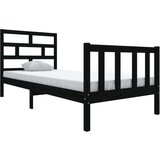  Za krevet od masivne borovine crni 100 x 200 cm | shoptok.hr