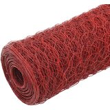  Žičana mreža od čelika s PVC oblogom za kokoši 25 x 1 m crvena | shoptok.hr