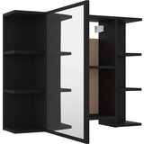  Kupaonski ormarić s ogledalom crni 80 x 20 5 x 64 cm od iverice | shoptok.hr