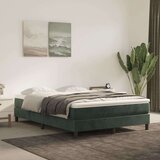  Box spring postelja z vzmetnico temno zelen 140x190 cm žamet Cene