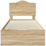  Krevetna konstrukcija Sonoma hrast 75 x 190 cm Inženjersko Drvo | shoptok.hr