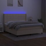  box spring s madracem LED krem 160x200 cm od tkanine | shoptok.hr