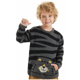 Denokids Tiger Boy Gray Knitwear Sweater Cene'.'