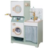 Kinder Home Dječja drvena perilica 3 u 1 s umivaonikom s tekućom vodom i sušilicom 86 × 32 × 90 cm | shoptok.hr