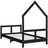  Za dječji krevet crni 80 x 160 cm od masivne borovine | shoptok.hr