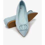 Resti Blue women's pointed-toe ballerinas with embellishment on the nose Tidita | Shoptok.si