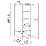 Flex-Well Omara Za Posodo Valero, Bela, Barva Hrasta | Shoptok.si