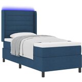  LED Box Spring Krevet s madracem Plava 100 x 200 cm tkanina | shoptok.hr