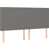 Maison Chic Posteljno vzglavje - Vzglavna omarica 4 kosa temno siv 80x5x78/88 cm blago, (22077450) Cene