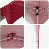  Rastezljivi šator za zabave 290 x 290 x 245 cm Tamno crvena | shoptok.hr