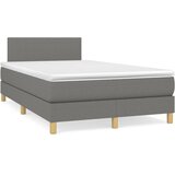  Krevet s oprugama i madracem tamnosivi 120 x 200 cm od tkanine | shoptok.hr