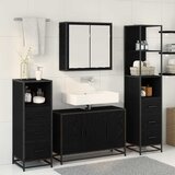  Set namještaja za kupaonicu 4 kom. Crni hrast 90 x 33 x 60 cm | shoptok.hr