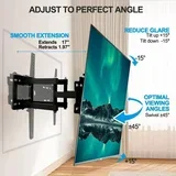 Zidni Nosač za TV 37-80" – VESA 600x400, Zakretanje 120°, Nagib, 45kg, Čelik